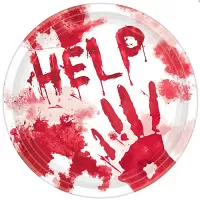 Papierové taniere Halloween Help 23 cm - 8 ks - EKO