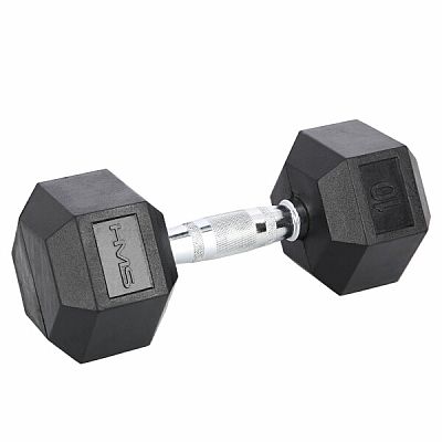Čierna hexagonálna jednoručka HMS 10 kg