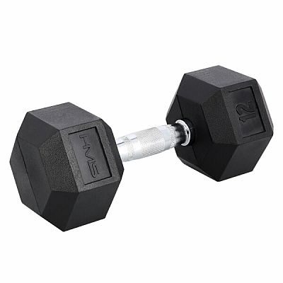 Čierna hexagonálna jednoručka HMS 12 kg