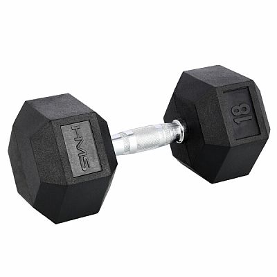 Čierna hexagonálna jednoručka HMS 18 kg