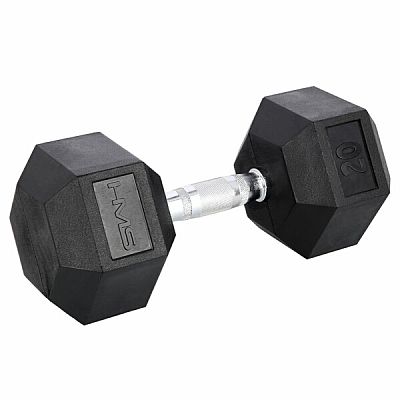 Čierna hexagonálna jednoručka HMS 20 kg