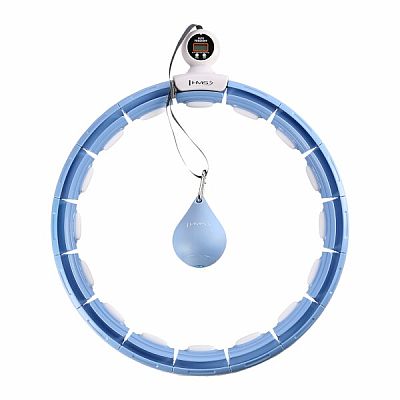 Masážna hula hoop HMS HHM15 so závažím, magnetmi a počítadlom modrá