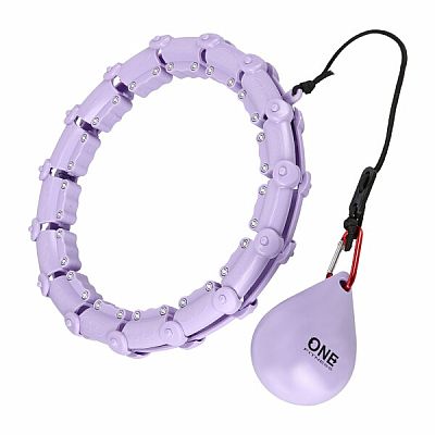 Masážna hula hoop ONE Fitness OHA02 so závažím fialová