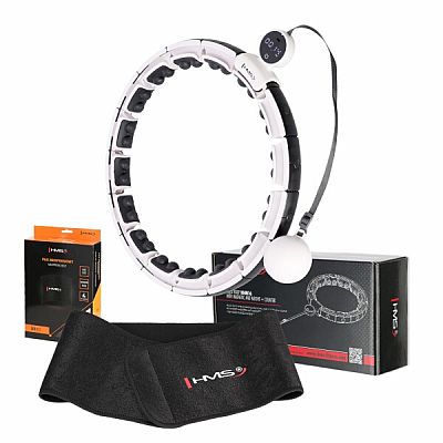 Súprava masážna hula hoop HMS HHM16 so závažím, magnetmi a počítadlom a zoštíhľujúceho pásu BR163