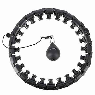 Masážna hula hoop HMS HHW01 so závažím čierna