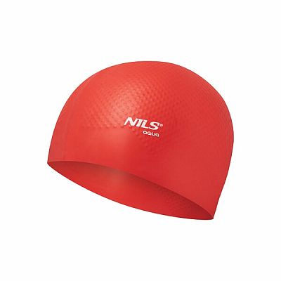 Silikónová čiapka NILS Aqua NQC Dots červená