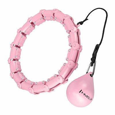 Masážna hula hoop HMS HHW11 PLUS SIZE so závažím ružová