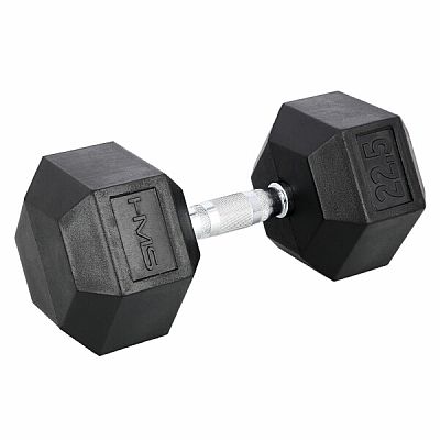 Čierna hexagonálna jednoručka HMS 22,5 kg