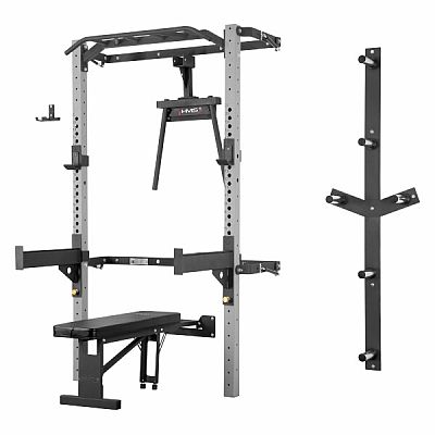 Multifunkčný posilňovací stojan - Power Rack HMS KLT21 sivý