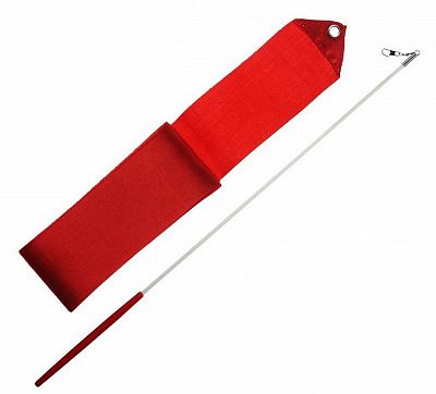 Gymnastická stuha + tyčka - červená