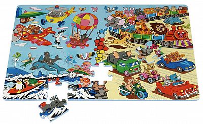 Pěnové puzzle Zvířátka cestují - PN240P