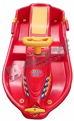 Acra Snow Boat riaditeľný bob A2035 - červený