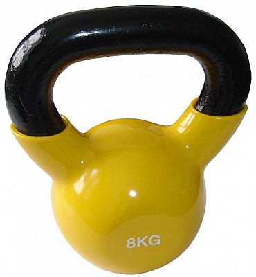ACRA Kettlebell liatina 8 kg s vinylovým poťahom