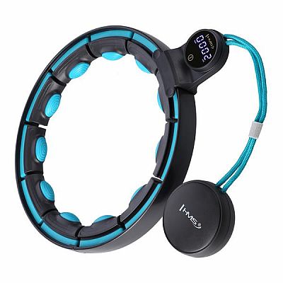 Masážna hula hoop HMS HHM17 so závažím, magnetmi a počítadlom čierna/mätová