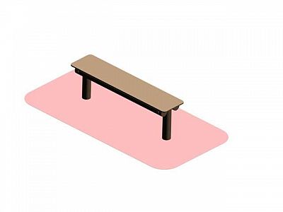 Stôl do chalúpky s lavičkami (DH 14a)