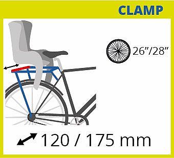 Bellelli - sedačka B-ONE CLAMP s upevnením na nosič kolesa
