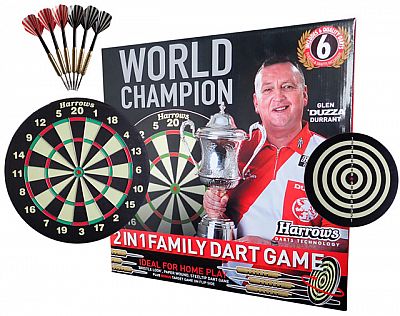Harrows T2 Family Dart Game - sada terč a 6ks šípok