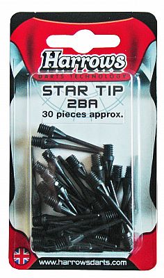 Harrows T92 Hroty k šípkam STAR SOFT 30 ks v blistri - čierne