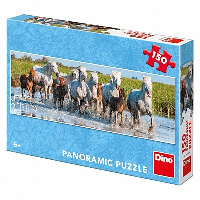 Puzzle bežiace kone panoramic 66x23cm 150 dielikov v krabici