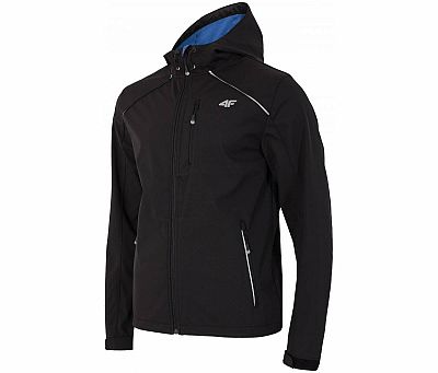 Pánska softshellová bunda 4F čierna