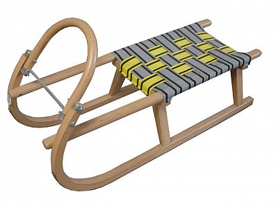 Acra sane 95 cm drevené A204 - šedo-žlté