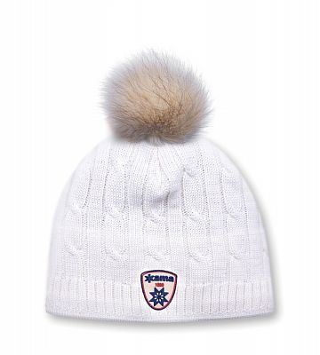 Pletená čiapka Kama A75 biela