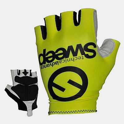 Sweep SGL009 CYKLISTICKÉ RUKAVICE ŽLTÉ FLUO veľ. M