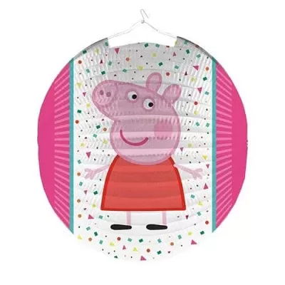 Závesný lampión okrúhly Prasiatko Peppa 25 cm