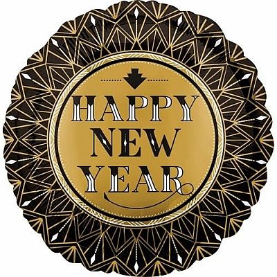 Fóliový balónik Happy New Year Twenties 45 cm