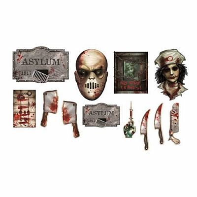 Papierová halloweenska dekorácia Sinister 12 ks