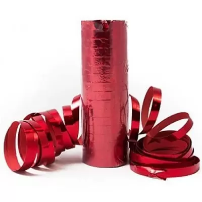 Serpentíny holografické červené široké 380 cm