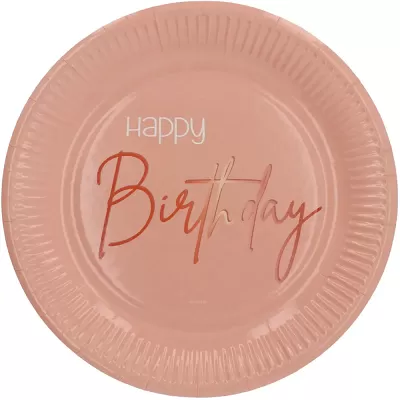 Papírové talíře Elegant Lush Blush 23 cm - 8 ks