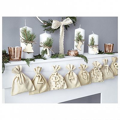 Adventný kalendár - Vrecúška so zdobením