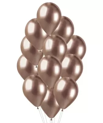Balónový buket Chrome rose gold - 12 ks