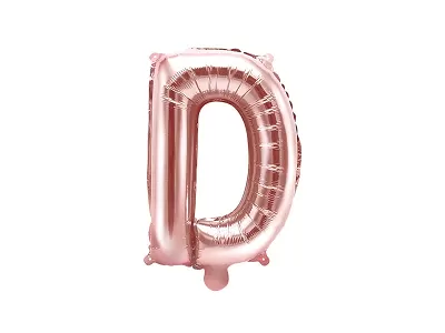 Fóliové písmeno D rose gold 35 cm
