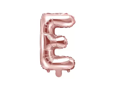 Fóliové písmeno E rose gold 35 cm