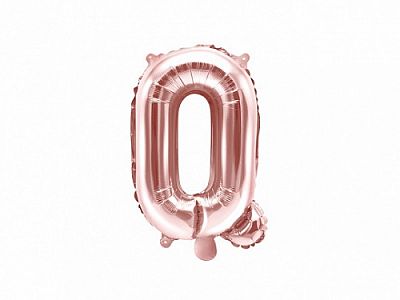 Fóliové písmeno Q rose gold 35 cm