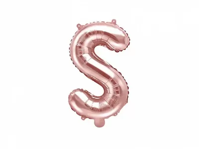 Fóliové písmeno S rose gold 35 cm