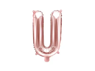 Fóliové písmeno U rose gold 35 cm