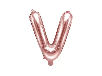 Fóliové písmeno V rose gold 35 cm