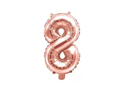 Fóliová číslica - rose gold 8 - 35 cm