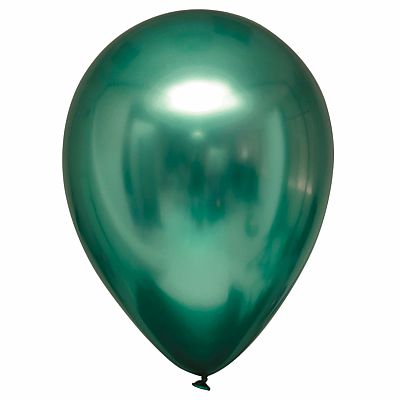Dekoračný chrómový balónik Zelený 30 cm - 50 ks