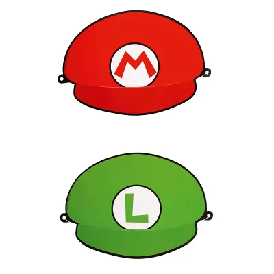 Party papierové čiapky Super Mario - 8 ks