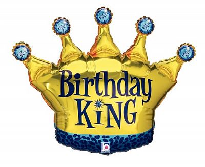 Fóliový balónik Birthday King 90 cm