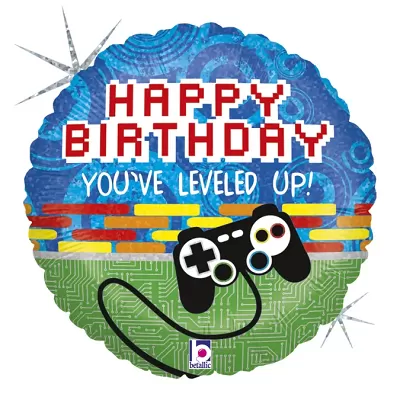 Fóliový balónik Happy Birthday Game 46 cm
