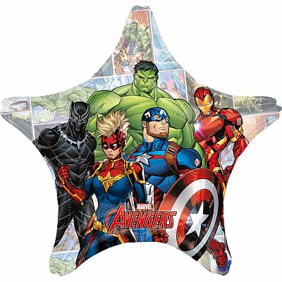 Fóliový balónik Marvel Avengers - hviezda 71 cm