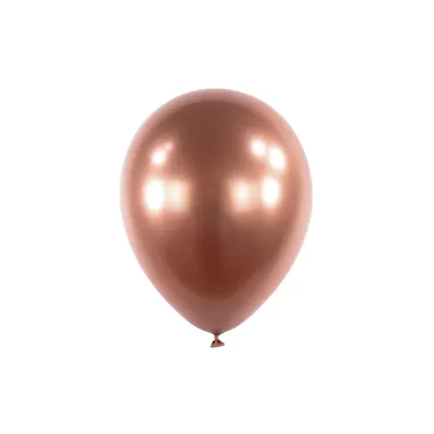 Dekoračný chrómový balónik Rose Gold 13 cm - 100 ks