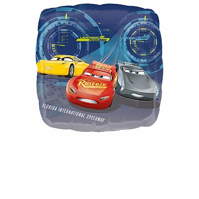 Foliový balonek čtverec Cars 43 cm