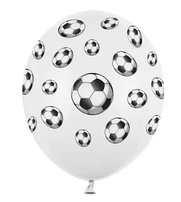 Latexové balóniky futbal 30 cm - 6 ks
