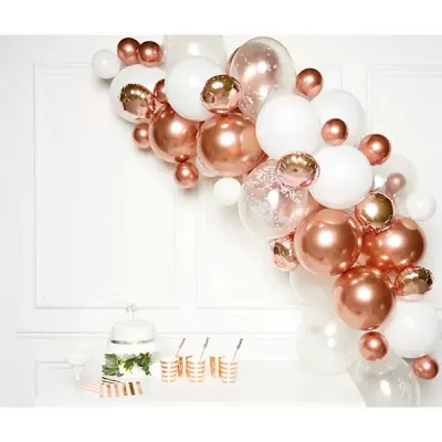 Súprava na balónikovú girlandu Rose gold - Amscan